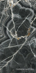 Керамогранит Ariostea Ultra Onici Onice Nero Lucidato (Shiny) 6 mm 150x300 Черный 