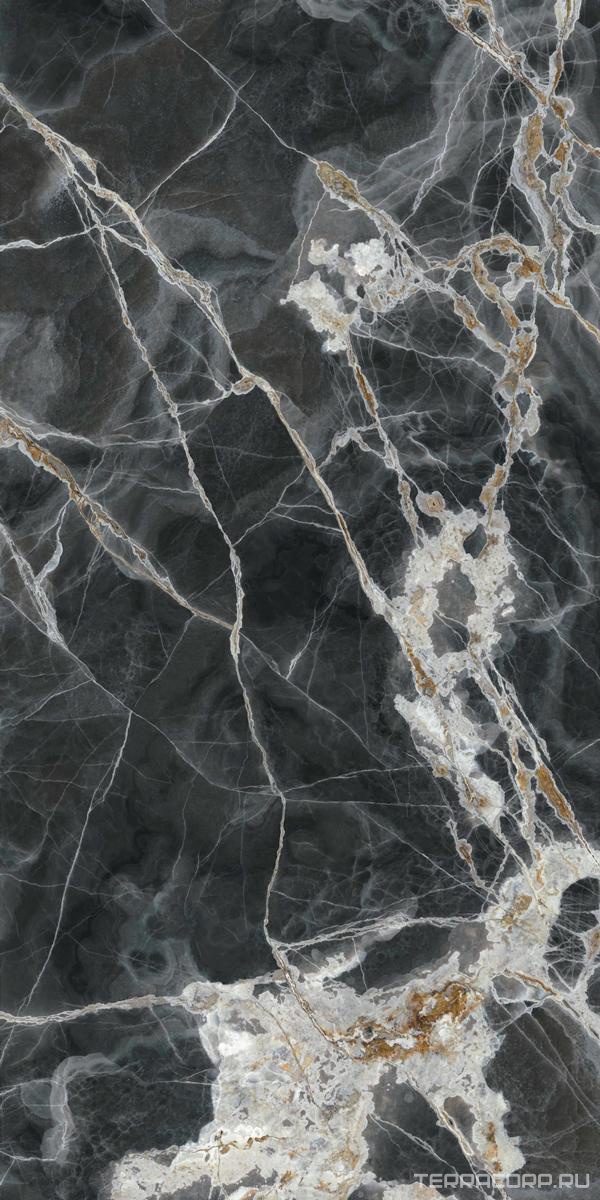 Керамогранит Ariostea Ultra Onici Onice Nero Lucidato (Shiny) 6 mm 150x300 Черный, фото 6