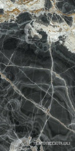 Керамогранит Ariostea Ultra Onici Onice Nero Lucidato (Shiny) 6 mm 150x300 Черный 