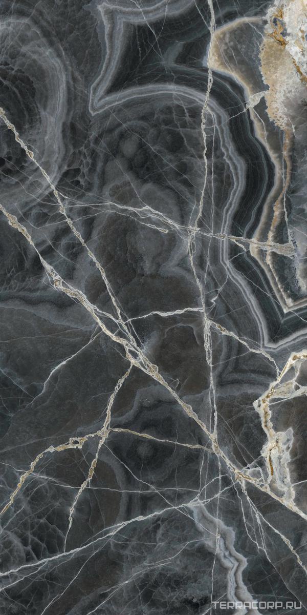 Керамогранит Ariostea Ultra Onici Onice Nero Lucidato (Shiny) 6 mm 150x300 Черный, фото 5