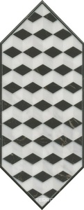 Керамическая плитка Kerama Marazzi Келуш Декор  4 черно-белый XX14х34 Комбинированный 