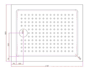 Поддон душевой 1000х800h150мм, прямоугольный, отв. слива 90мм, (сифон крышка цв.хром, мет каркас, ножки в компл.), акрил цв.белый, Cezares ZZ Cezares Универсал TRAY-A-AH-100/80-15-W