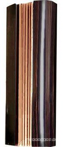 Пенал настенный 45х130х30см, петли справа (цв.Ebony, вставка BronzoAntico,крепл. в комплекте)  ZZ Karol Bania KB 250DX/Ebony/BrAntico