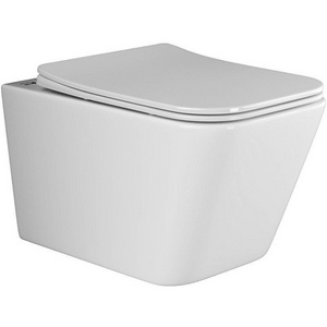 Унитаз подвесной , безободковый, крышка микролифт в комплекте  ZZ Ceramica Nova Metric CN3007
