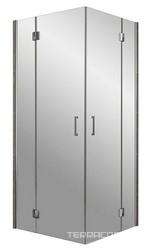 Душевое ограждение AFA-Lux 90x900x199.5 см, двери распашные, профиль хром глянец, стекло прозрачное / QuickNano, БЕЗ поддона ZZ