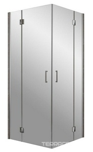 Душевое ограждение -Lux 90x900x199.5 см, двери распашные, профиль хром глянец, стекло прозрачное / QuickNano, БЕЗ поддона ZZ Vegas Glass AFA AFA LUX 90 08 01/ QuickNano