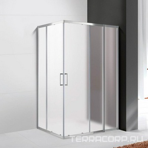 Душевой уголок 1300х1000хh1950мм, прямоугольный, правый/левый, (стекло рифленое Punto 6мм, фурн.цв.хром),  ZZ Cezares Molveno MOLVENO-AH-21-100+30-P-Cr