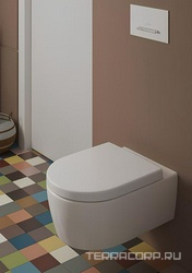 Унитаз подвесной 370х530мм, сиденье с микролифтом, крепёж в компл., (цв. 01 white), Avento ZZ