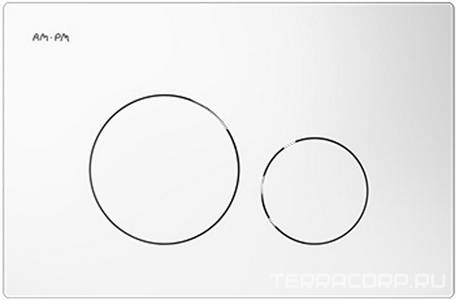 Клавиша для инсталляции PRO арт.I012704  пневматическая, пластик, цв. белый AMPM Универсал I049001