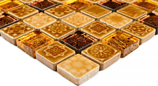 Мозаика Bonaparte Керамическая мозаика Morocco Gold (23x23x8) 30x30 Комбинированный 