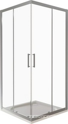 Душевое ограждение "Latte" CR-90, стекло прозрачное, 5 мм.,БЕЗ поддона, профиль хром ZZ