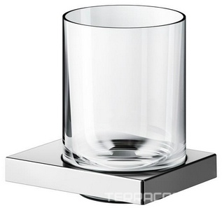 Стакан настенный, (цв.хром / хрусталь),  ZZ Keuco Edition 90 Square 19150 019000