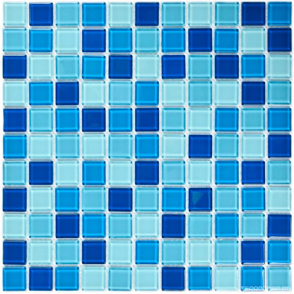 Мозаика Bonaparte Мозаика стеклянная Navy blu (25x25x4) 30x30 Комбинированный, фото 3