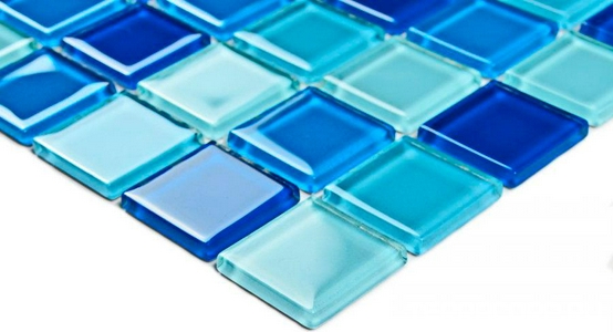 Мозаика Bonaparte Мозаика стеклянная Navy blu  (25x25x4) 30x30 Комбинированный 