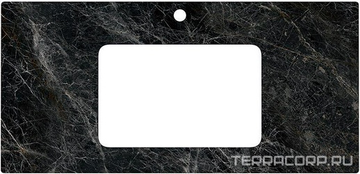 Столешница из керамогранита Риальто 100, серая (спец. изделие декоративное)  XX