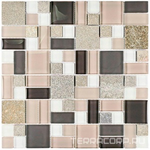 Мозаика Bonaparte Мозаика стеклянная с камнем Style time-48 30x30 Комбинированный 