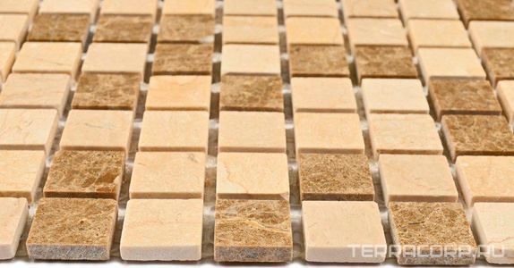 Мозаика Bonaparte Мозаика из натурального камня Sevilla-15 slim (POL) (15x15x4) 30,5x30,5 Комбинированный 