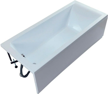 Акриловая ванна BRIGHT 180*80, каркас в комплекте, без панели и сифона Aquanet Bright 233143