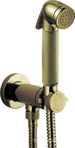 Смеситель совмещённый с гигиеническим душем, (готовый комплект: лейка латунь, шланг 125см., скрытая часть), (цв.бронза),  ZZ Bossini Nikita E37008 022