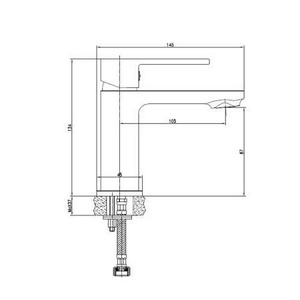 Смеситель для раковины, без донного клапана, цв.хром Cersanit smart 63047