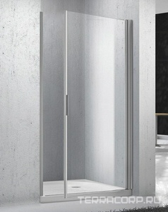 Дверь для душа, в нишу 900(880-920)хh1900мм, распашная, правая/левая, (стекло прозрачн.5мм, фурн.цв.хром),  ZZ BelBagno Sela SELA-B-1-90-C-Cr