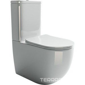 Чаша унитаза Ceramica Nova Mia CN1801 с микролифтом, безободковый, крышка- сиденье с микролифтом в компл. ZZ Ceramica Nova mia rimless CN1801-B