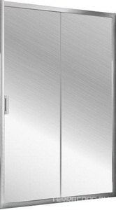 Дверь раздвижная двухсекционная ZP TUR NOVO h2000 165 08 01 профиль хром глянец, стекло прозрачное, ZZ Vegas Glass ZP NOVO ZP TUR NOVO 165 08 01