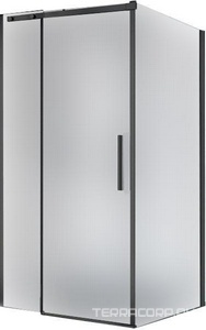 Душевое ограждение 1200x900х1950мм, прямоуг., сдвижная дверь, боковая стенка, правая/левая, (стекло прозрачн.8мм, фурн.цв.черный), Acqua ZZ BelBagno ACQUA ACQUA-AH-1-120/90-C-NERO