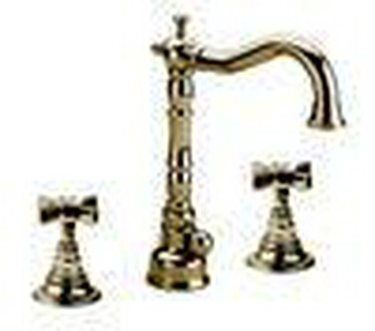 Смеситель для раковины на 3 отв., с д/к, (цв. бронза),  ZZ Gaia Princeton RB 812 BR