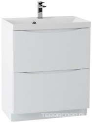 База под раковину напольная с двумя выкатными ящиками, 600х450х850мм, без раковины, (цв.Bianco Lucido), Marino ZZ