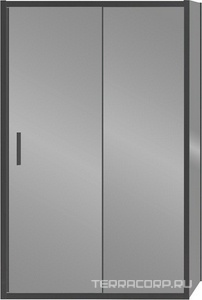 Душевой уголок 1200х800хh1900мм, прямоуг., правый/левый, (стекло прозрачное 6мм, фурн.цв.вороненая сталь),  ZZ Vincea Garda VSR-1G8012CLGM