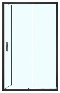 Душевое ограждение 1200х800х2000, правая, БЕЗ ПОДДОНА, прозрачное стекло, цвет профиля черный Azario Azario AZ-ND1131-R 1200 BLACK