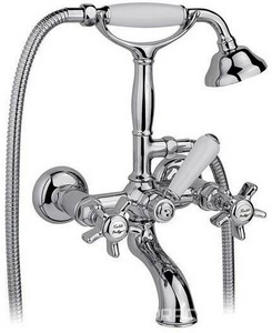 Смеситель для ванны, с душевым гарнитуром, (цв.хром, ручки ), Nicolazzi ZZ Nicolazzi Dames Anglaises 1401 CR 18