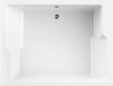 Ванна 190х145хh51см, прямоугольная, без каркаса и удлинённого слива-перелива, (акрил), Plane-Duo ZZ Cezares Plane Duo PLANE_DUO-190-145-51