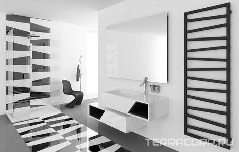 Полотенцесушитель, (цв. матовый RAL 9005),  1310-500, Terma ZZ Terma ZigZag ZigZag 1310-500 / цв.чёрн мат. RAL 9005