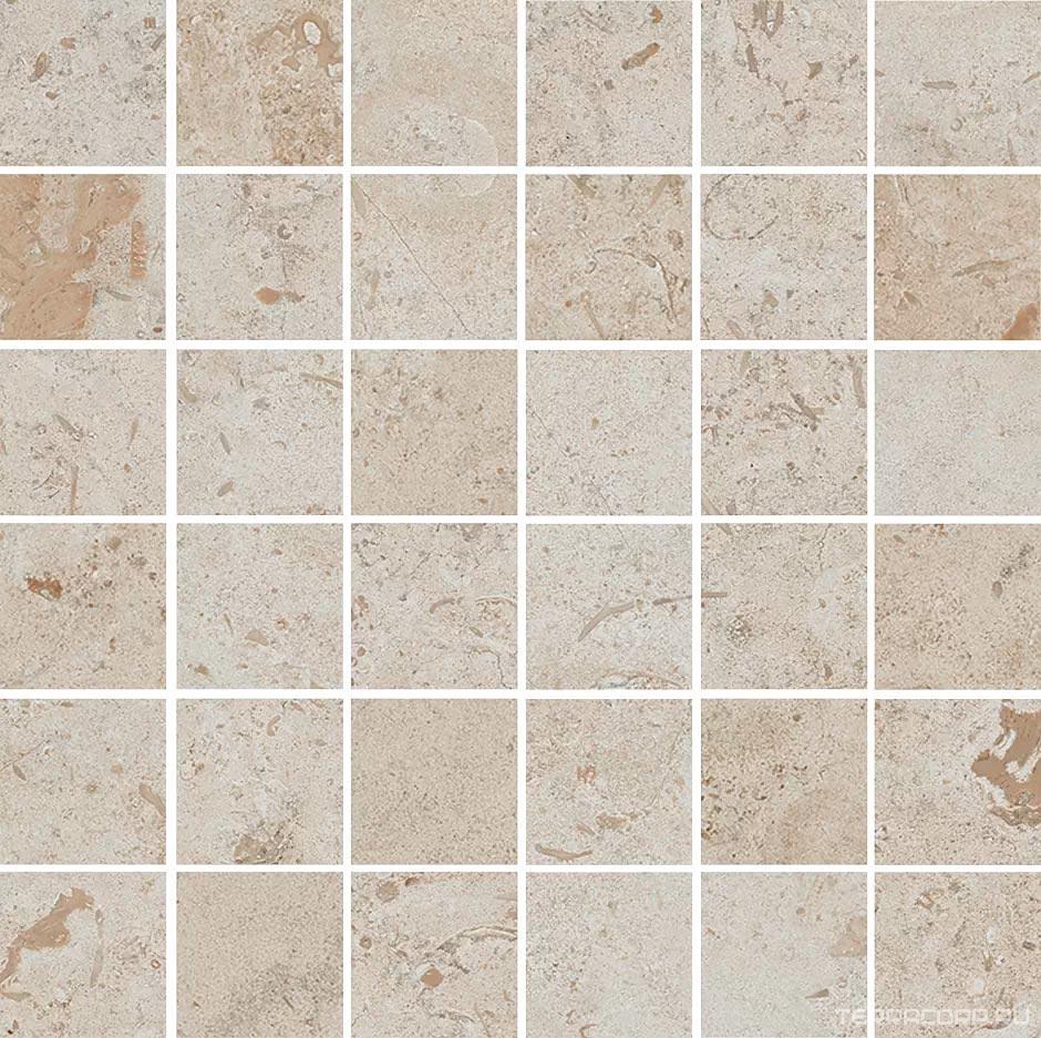 Керамогранит Kerama Marazzi Лаймстоун Декор Про бежевый темный матовый мозаичный 30х30 Бежевый, фото 6