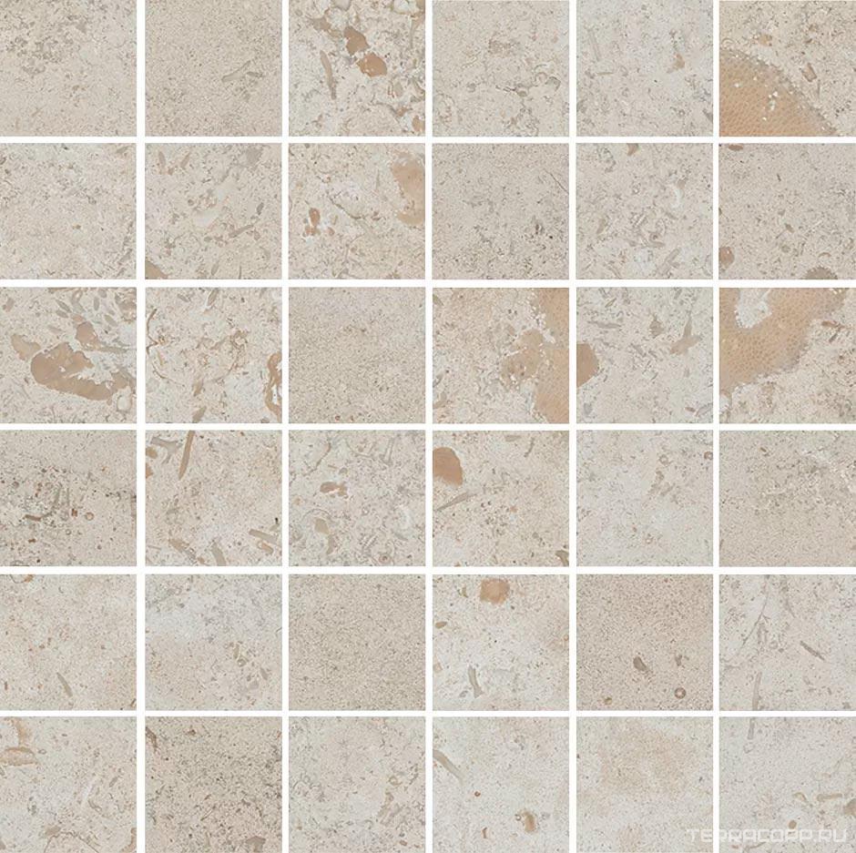 Керамогранит Kerama Marazzi Лаймстоун Декор Про бежевый темный матовый мозаичный 30х30 Бежевый, фото 4