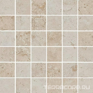 Керамогранит Kerama Marazzi Лаймстоун Декор Про  бежевый темный матовый мозаичный 30х30 Бежевый 