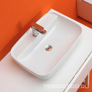 Раковина накладная 60х43хh15см, с 1 отв.д/смесит., без перелива,  ZZ Kerasan Tribeca 514001