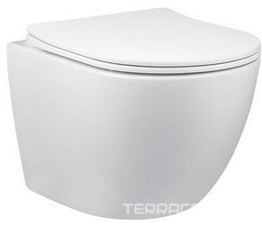 Унитаз подвесной безободковый, сиденье ультратонкое soft close,цвет белый, Globo ZZ