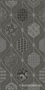 Керамическая плитка Azori Devore Декор  gris geometria 31.5x63 Голубой 