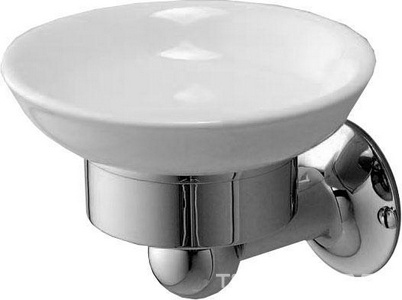 Мыльница настенная керамическая с держателем (цв. хром)  ZZ Devon & Devon New York NY101CR