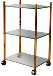 Этажерка передвижная, на колёсиках, h72х45х32 см, (бронза)  ZZ Pomd'or Dina 16.91.71.011