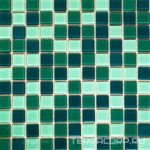Мозаика Мастера Керамики Glass Мозаика FA056.058.060 (чип 25x25) 30х30 Зеленый 