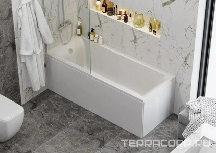 Ванна прямоугольная 170x75xh45см, без панели и каркаса, (акрил цв.белый), Veronela ZZ Vagnerplast veronela VPBA170VEA2X-04