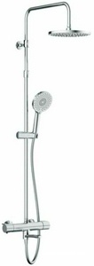 Душевая стойка с изливом и термостатом (душевой шланг, ручной + верхний душ) цв.хром AMPM X-Joy F0785A500