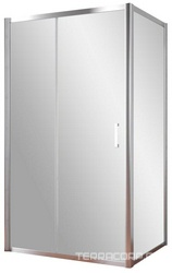 Душевое угловое ограждение Z2P+ZPV, 180x100x1900 мм, профиль глянцевый хром, спрозрачное, ZZ