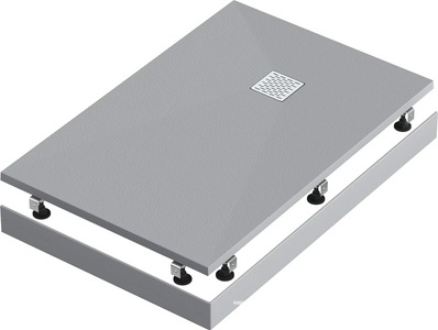 Поддон "" 120x90, прямоугольный, плоский, литьевой мрамор, без сифона, каркаса, панели, цв.графит ZZ Bas Essentia ЛП00072