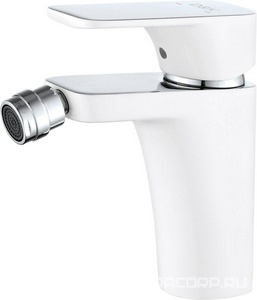 Смеситель для биде, без донного клапана, цв. белый/хром ZZ D&K berlin steinbeis DA1432216