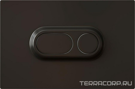 Клавиша двойного смыва, для инсталляции д/унитаза, (пластик цв.черный матовый),  ZZ ArtСeram Atelier 702.000.17